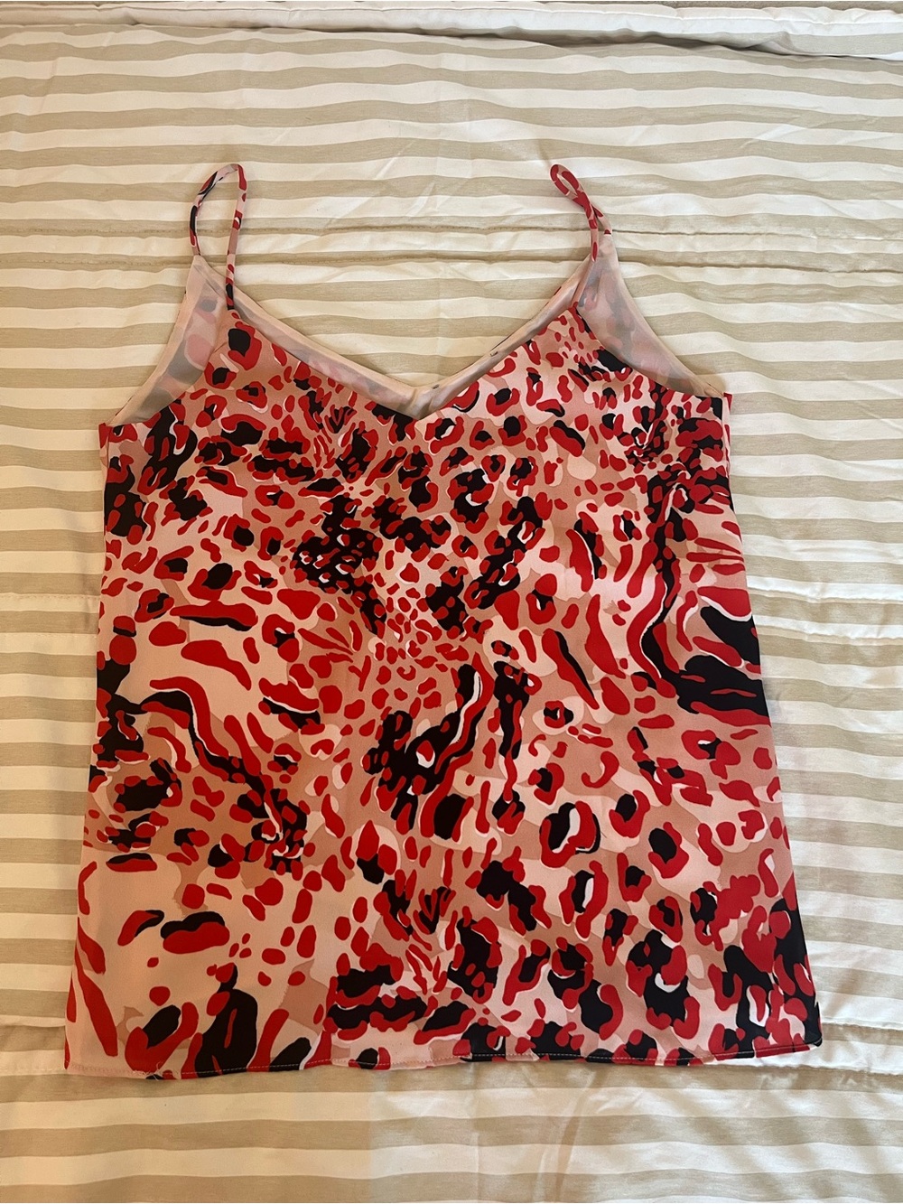 ❤️ H&M Red Leopard Print Cami Tank Top - Picture 2 of 8